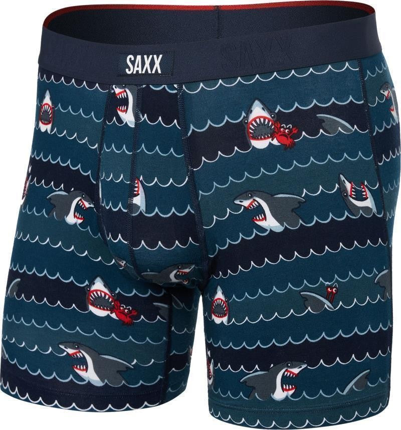 Vibe Xtra Soft Comfort Boxer Brief Fly, 6" Inseam - Mens - get sharky-hurricane 1