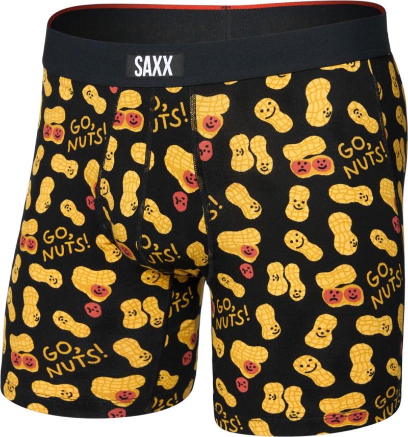 Vibe Xtra Soft Comfort Boxer Brief Fly, 6" Inseam - Mens - go nuts-black 1
