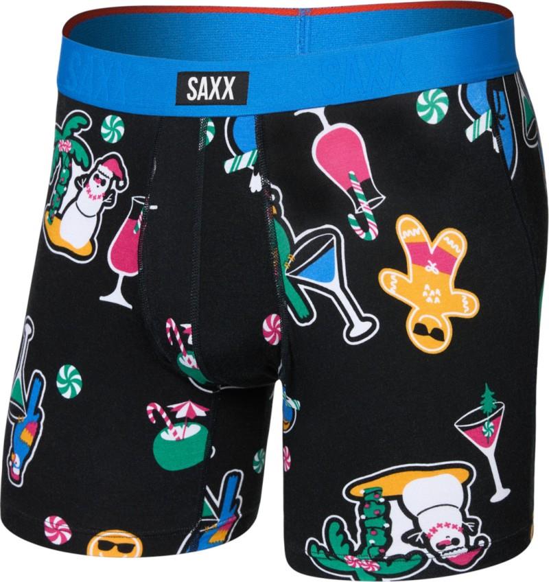 Vibe Xtra Soft Comfort Boxer Brief Fly, 6" Inseam - Mens - island holiday-black 1