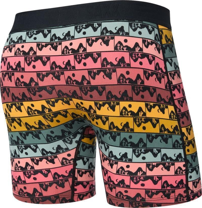 Vibe Xtra Soft Comfort Boxer Brief Fly, 6" Inseam - Mens - mesa grid-multi 1
