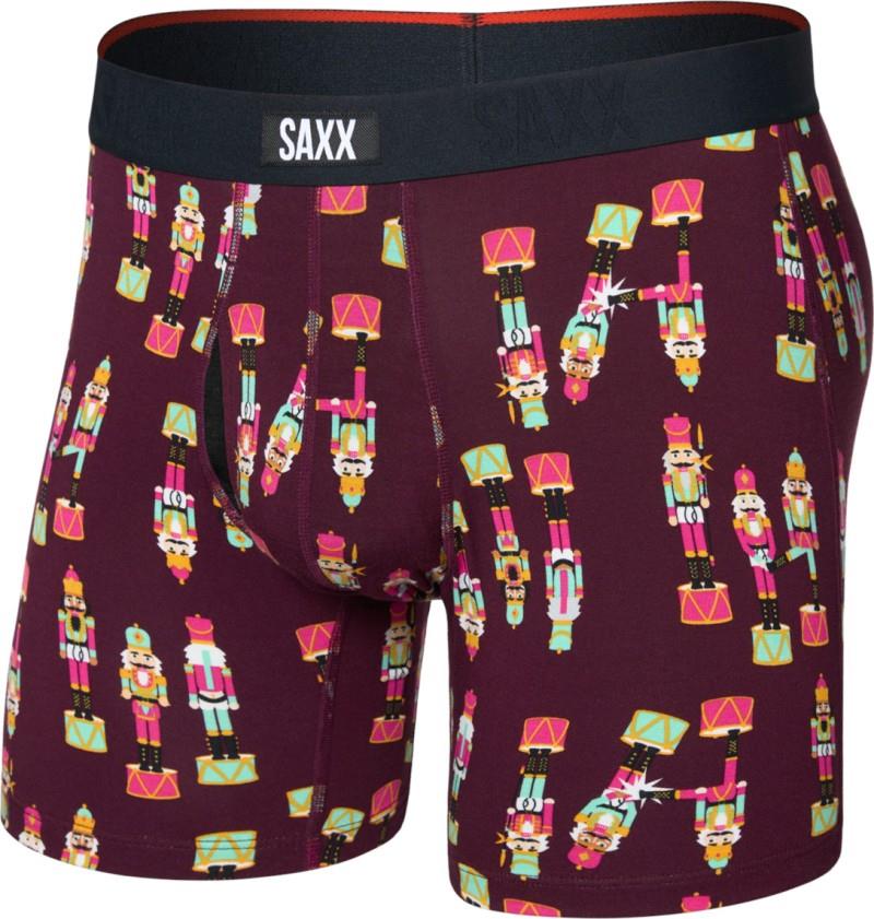 Vibe Xtra Soft Comfort Boxer Brief Fly, 6" Inseam - Mens - nutcracker 25-maroon 1
