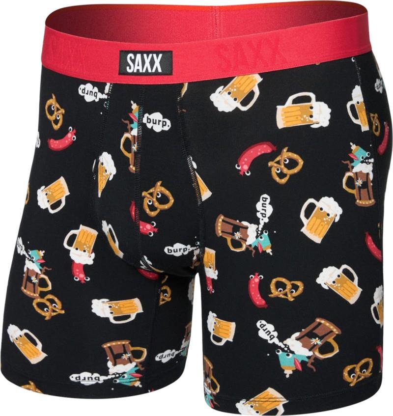 Vibe Xtra Soft Comfort Boxer Brief Fly, 6" Inseam - Mens - oktober brats-black 1