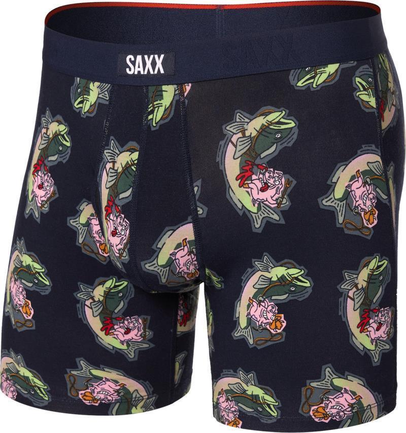 Vibe Xtra Soft Comfort Boxer Brief Fly, 6" Inseam - Mens - surf and turf-maritime 1