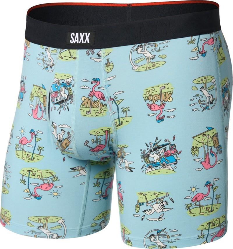 Vibe Xtra Soft Comfort Boxer Briefs w/ Fly, 6" Inseam - Mens - birdie-blue tide 1