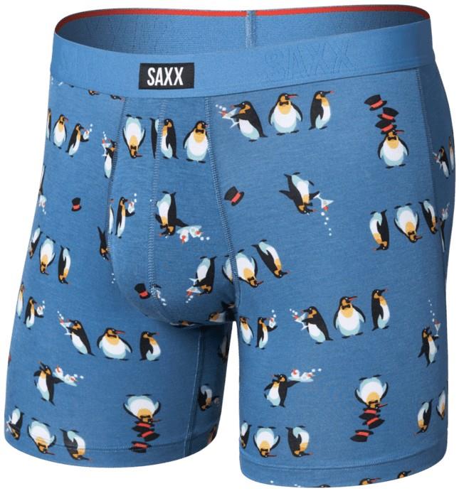 Vibe Xtra Soft Comfort Boxer Briefs w/ Fly, 6" Inseam - Mens - black tie affair-blue horizon 1