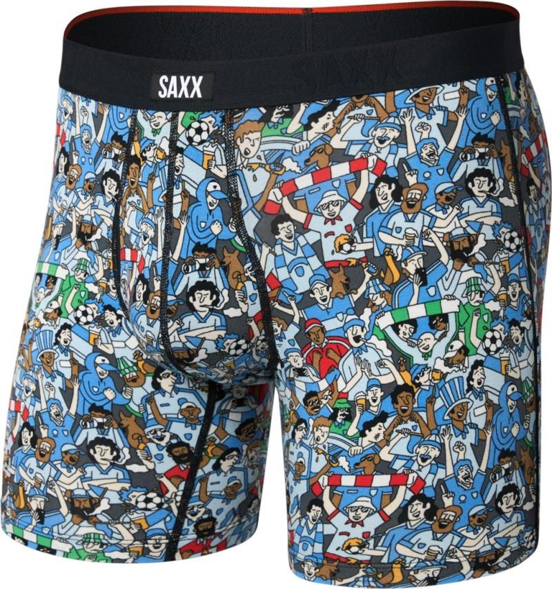 Vibe Xtra Soft Comfort Boxer Briefs w/ Fly, 6" Inseam - Mens - footy fans-multi 1