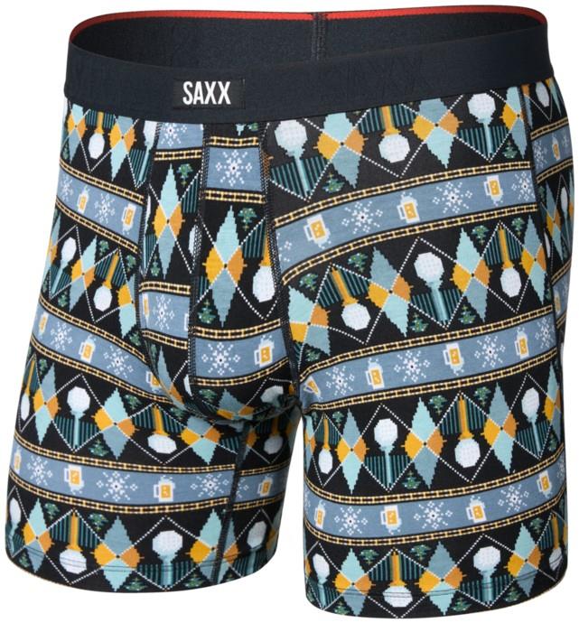 Vibe Xtra Soft Comfort Boxer Briefs w/ Fly, 6" Inseam - Mens - golf sweater-black 1