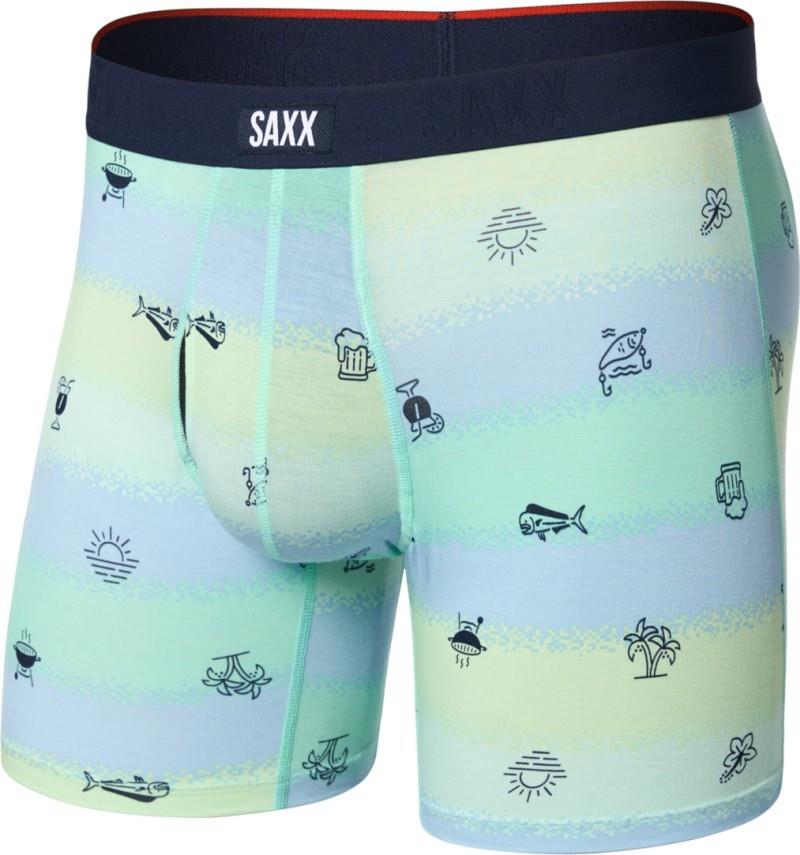 Vibe Xtra Soft Comfort Boxer Briefs w/ Fly, 6" Inseam - Mens - iconic summer-multi 1