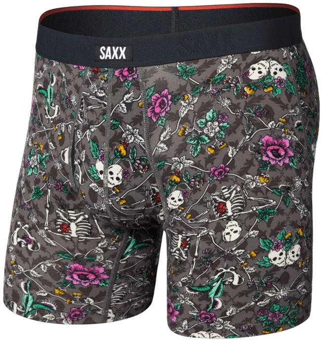 Vibe Xtra Soft Comfort Boxer Briefs w/ Fly, 6" Inseam - Mens - lovely bones-dark grey 1