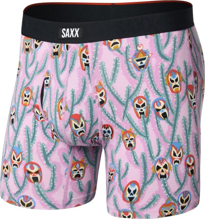 Vibe Xtra Soft Comfort Boxer Briefs w/ Fly, 6" Inseam - Mens - lucho libre-orchid 1