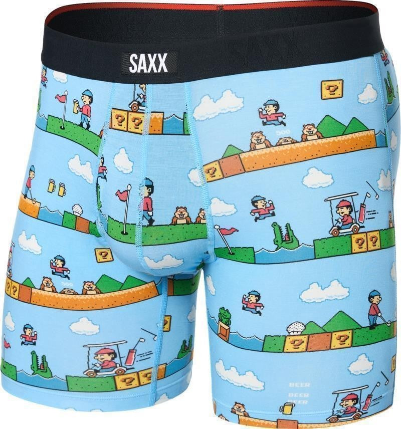 Vibe Xtra Soft Comfort Boxer Briefs w/ Fly, 6" Inseam - Mens - out of bounds-blue 1