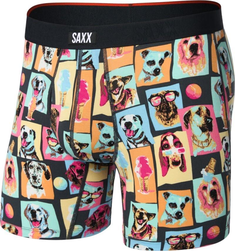Vibe Xtra Soft Comfort Boxer Briefs w/ Fly, 6" Inseam - Mens - summer dogs of saxx-multi 1
