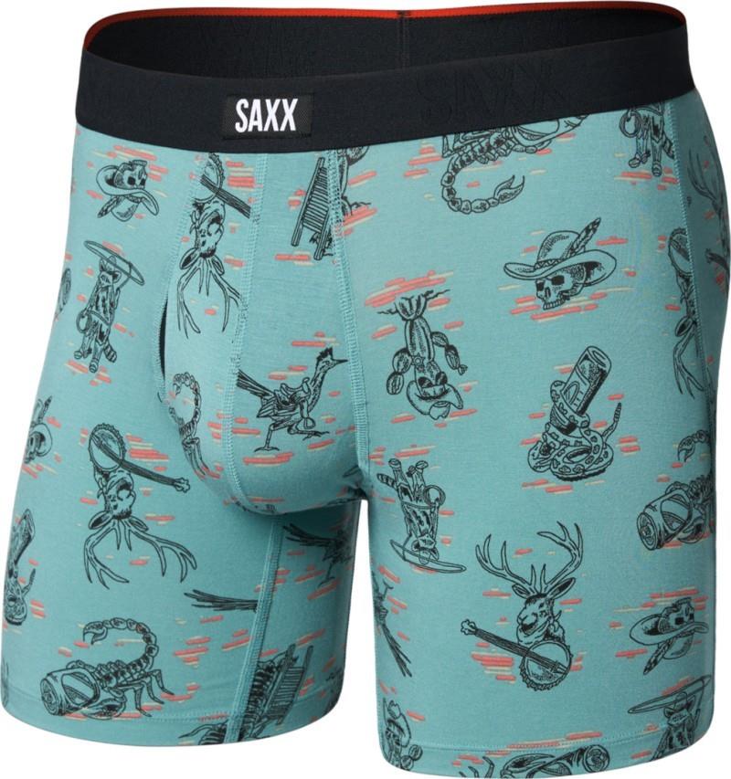 Vibe Xtra Soft Comfort Boxer Briefs w/ Fly, 6" Inseam - Mens - western weird-washed teal 1