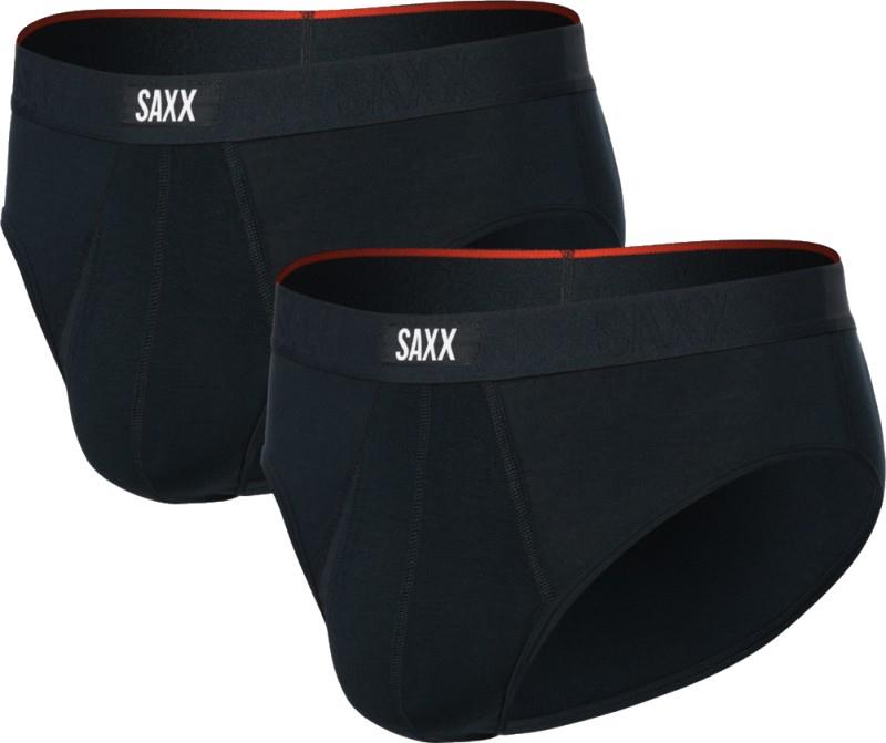 Vibe Xtra Soft Comfort Briefs w/ Fly - Mens - 2 Pack - black 1