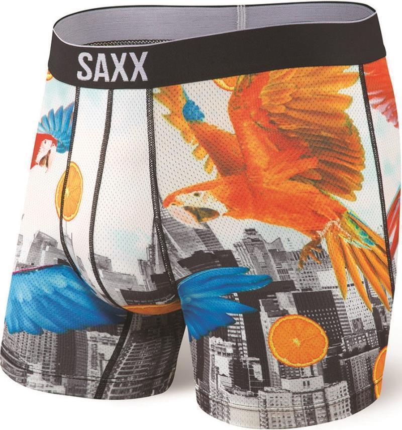 Volt Breathable Mesh Boxer Brief, 5" Inseam - Mens - birds of paradise 1