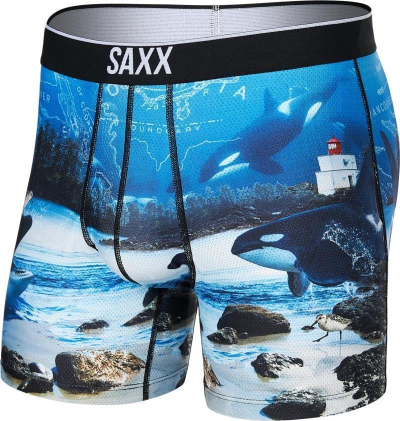 Volt Breathable Mesh Boxer Brief, 5" Inseam - Mens - vancouver island-multi 1