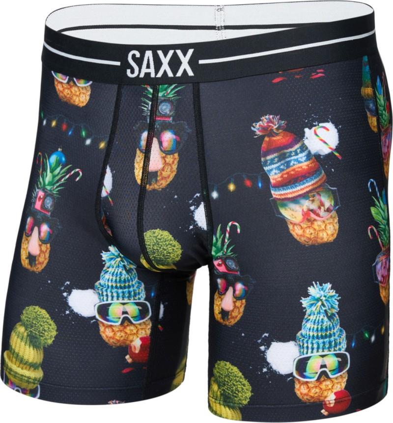 Volt Breathable Mesh Boxer Brief, 6" Inseam - Mens - deck the pineapples-black 1