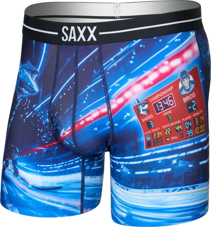 Volt Breathable Mesh Boxer Brief, 6" Inseam - Mens - sharks vs bros-blue 1
