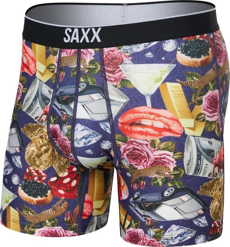 Volt Breathable Mesh Boxer Briefs, 5" Inseam - Mens - 90s high roller-sapphire 1