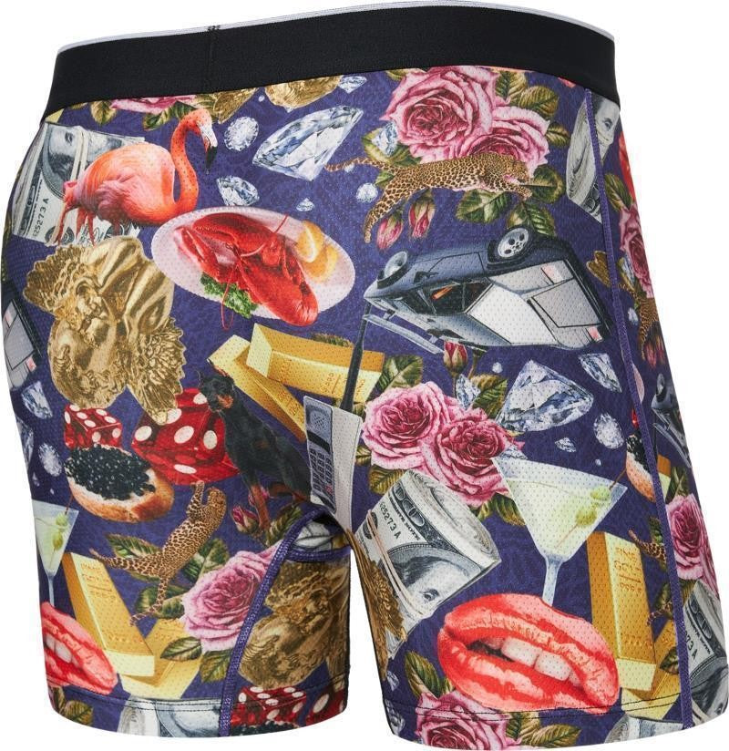 Volt Breathable Mesh Boxer Briefs, 5" Inseam - Mens - 90s high roller-sapphire 1