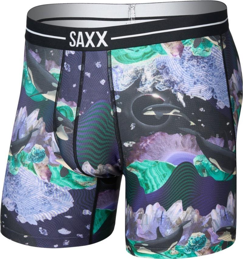 Volt Breathable Mesh Boxer Briefs, 6" Inseam - Mens - midnight sun-black 1