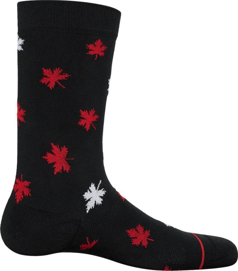 Whole Package Crew Socks - Mens - Maple Leaf-Black 1