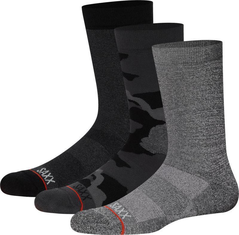 Whole Package Crew Socks - Mens - 3 Pack - Black / Graphite / Super Camo 1