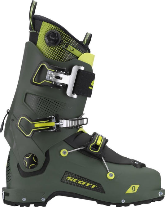 Freeguide Carbon Ski Boot - military green / yellow 1