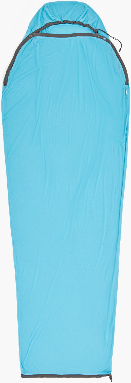 Breeze Sleeping Bag Liner - Mummy w/ Drawcord - Standard - atoll blue 1
