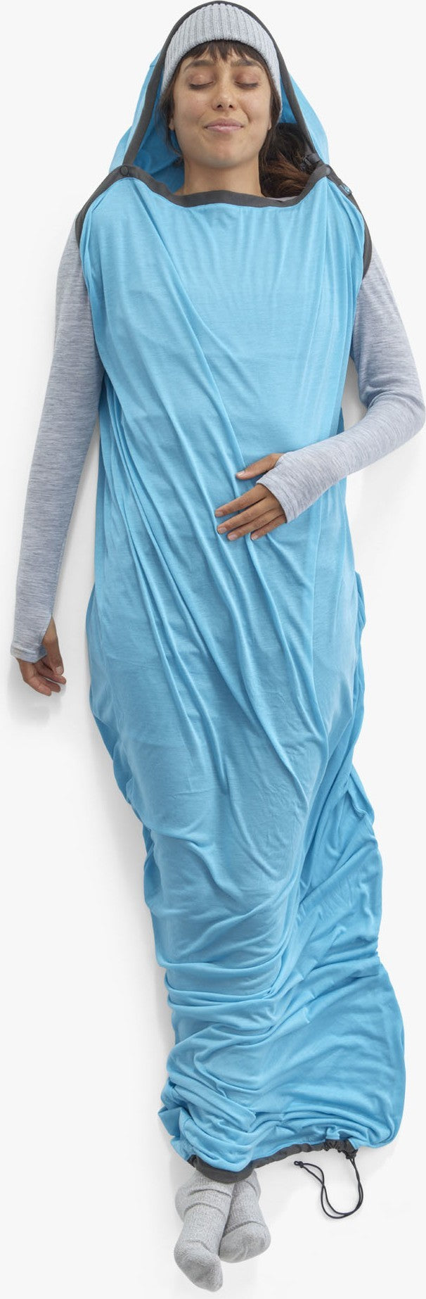 Breeze Sleeping Bag Liner - Mummy w/ Drawcord - Standard - atoll blue 1