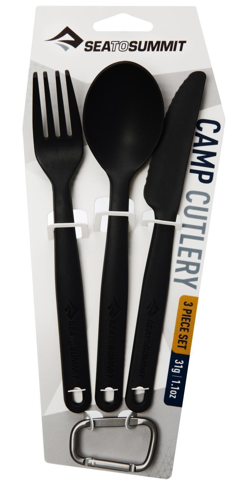 Camp Cutlery Utensil Set - 3 Piece - Black 1