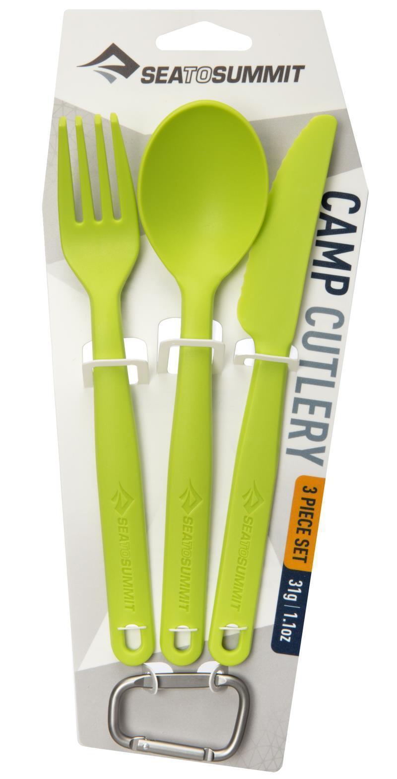 Camp Cutlery Utensil Set - 3 Piece - Green 1