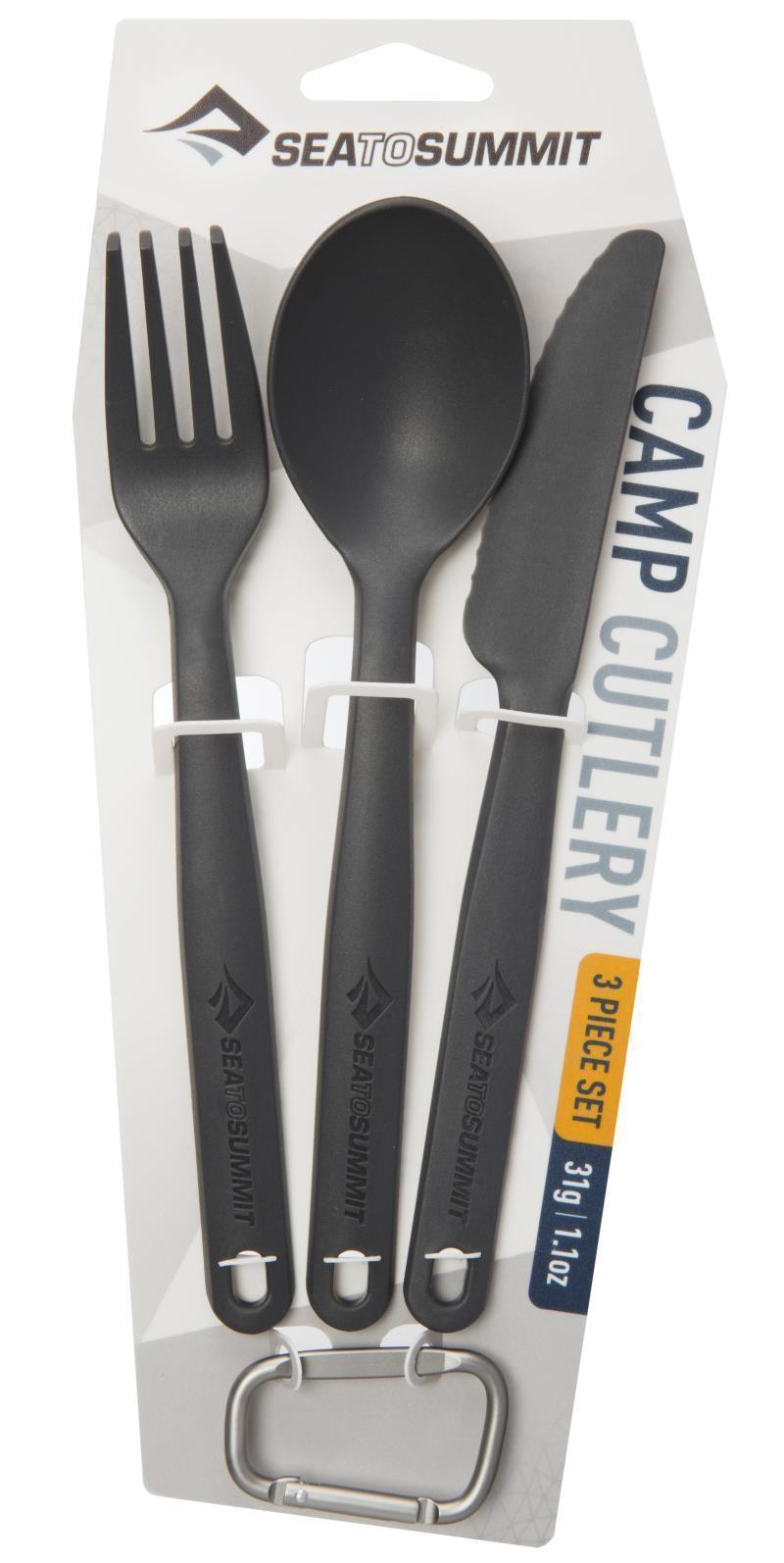 Camp Cutlery Utensil Set - 3 Piece - Grey 1