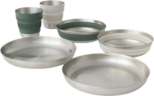 Detour SS Collapsible Dinnerware Set - 2 Person - 6 Piece - Multi 1