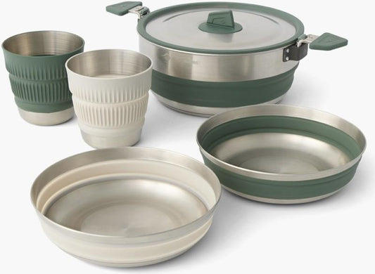 Detour SS One Pot Cook Set - 2 Person - 5 Piece - multi 1
