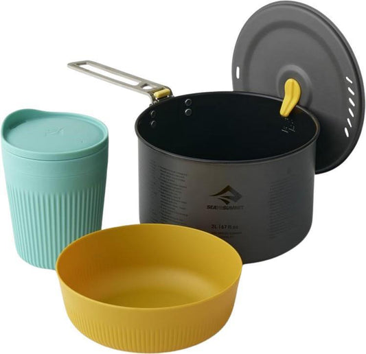 Frontier UL One Pot Cook Set - 1 Person - 3 Piece - 2L Pot, Bowl, Cup - Multi 1