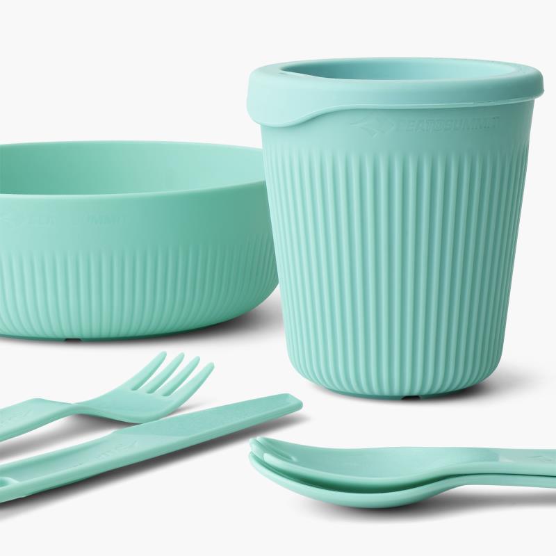 Passage Dinnerware Set - 1 Person - 6 Piece - Aqua Sea Blue 3