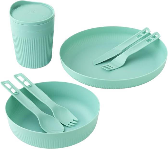 Passage Dinnerware Set - 1 Person - 7 Piece - Aqua Sea Blue 1