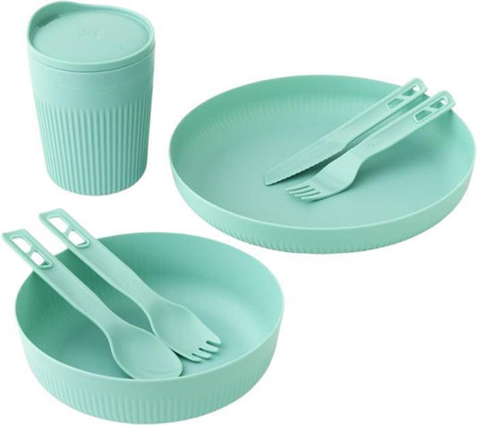 Passage Dinnerware Set - 1 Person - 7 Piece - Aqua Sea Blue 1