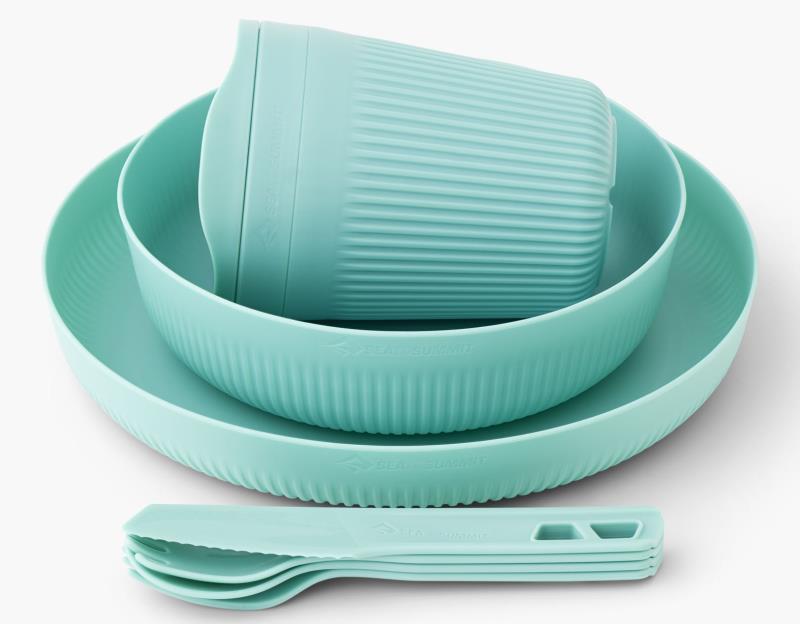 Passage Dinnerware Set - 1 Person - 7 Piece - Aqua Sea Blue 2