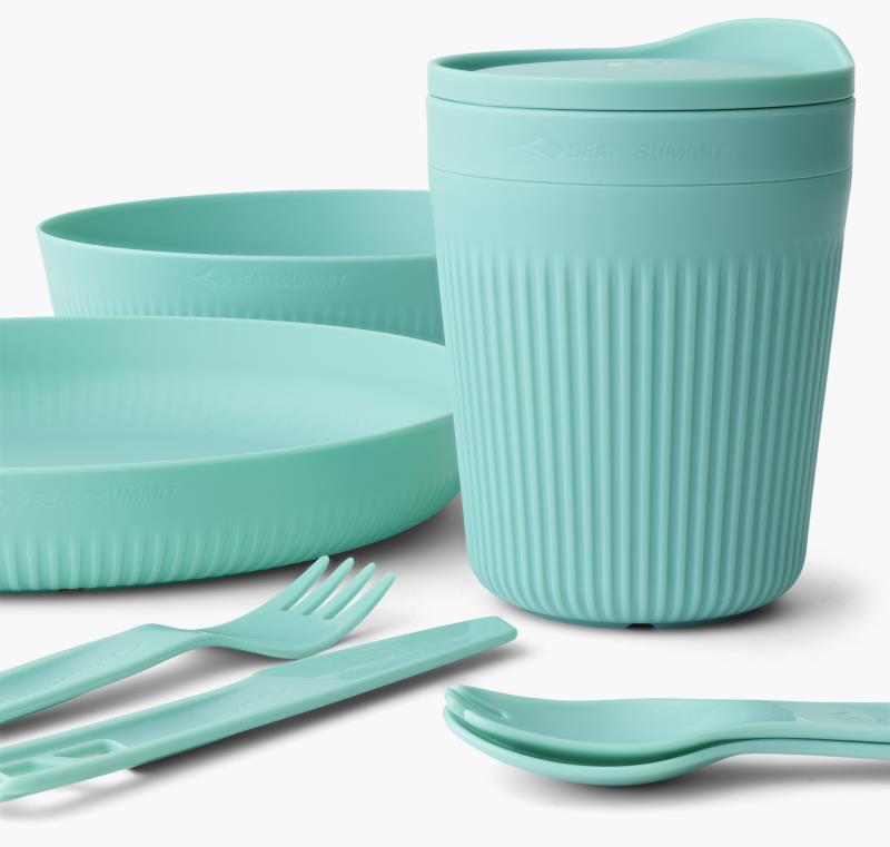 Passage Dinnerware Set - 1 Person - 7 Piece - Aqua Sea Blue 3