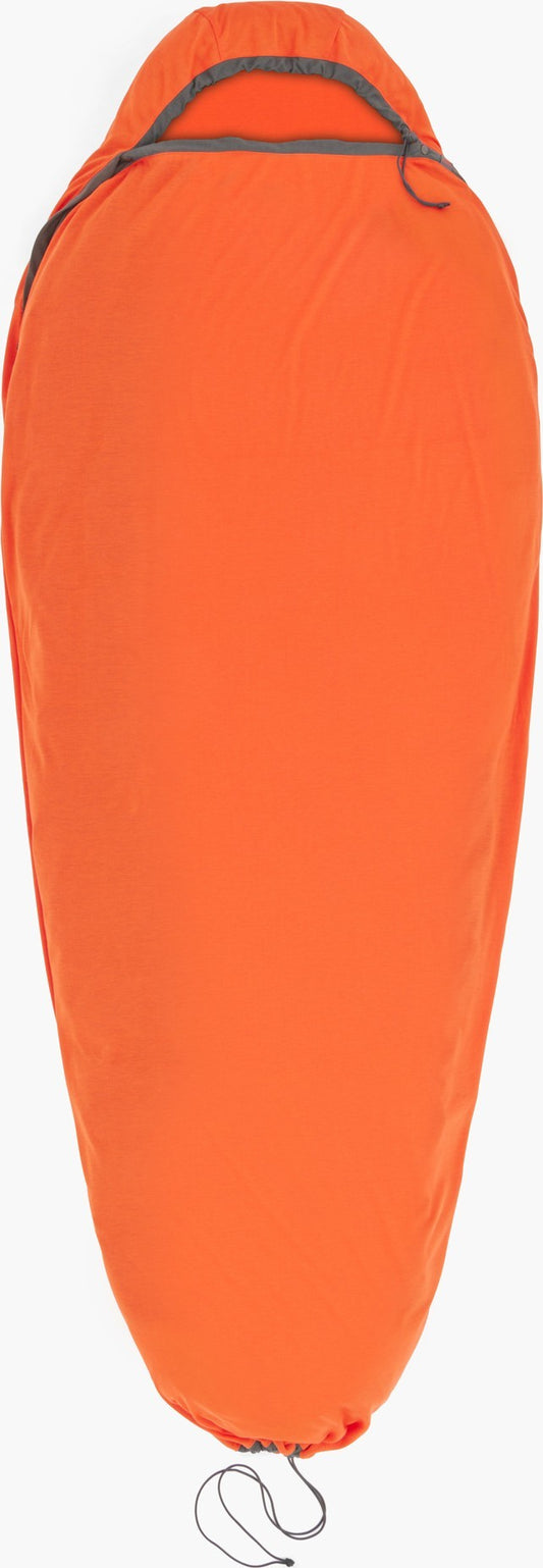 Reactor Extreme Sleeping Bag Liner - Mummy w/ Drawcord - Standard - spicy orange 1