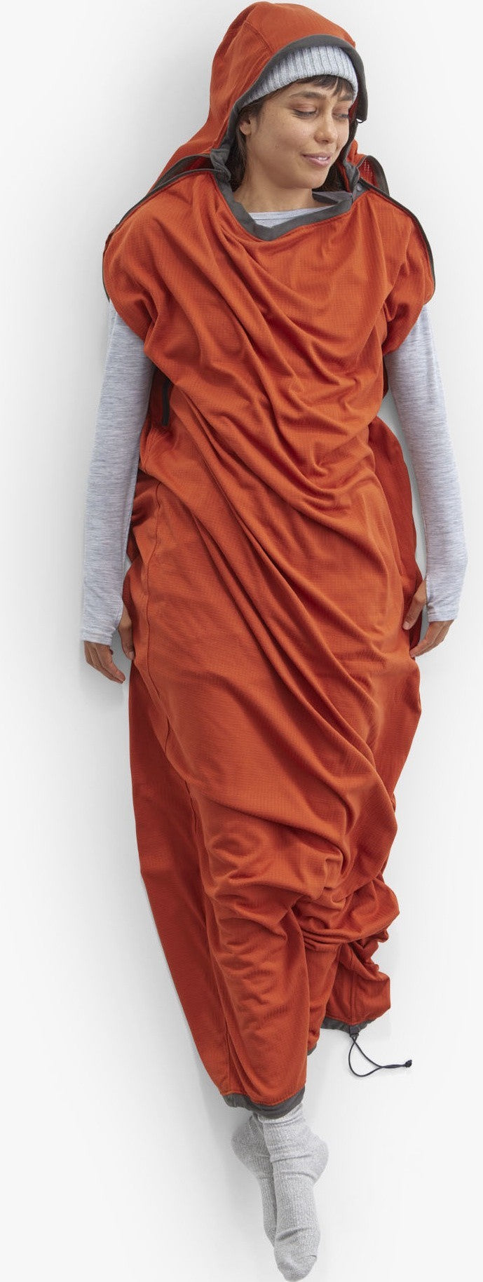 Reactor Fleece Sleeping Bag Liner - Mummy w/ Drawcord - Standard - picante red 1
