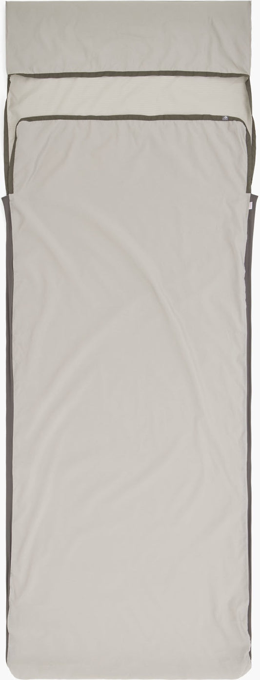 Silk Blend Sleeping Bag Liner - Rectangular w/ Pillow Sleeve - moonstruck grey 1