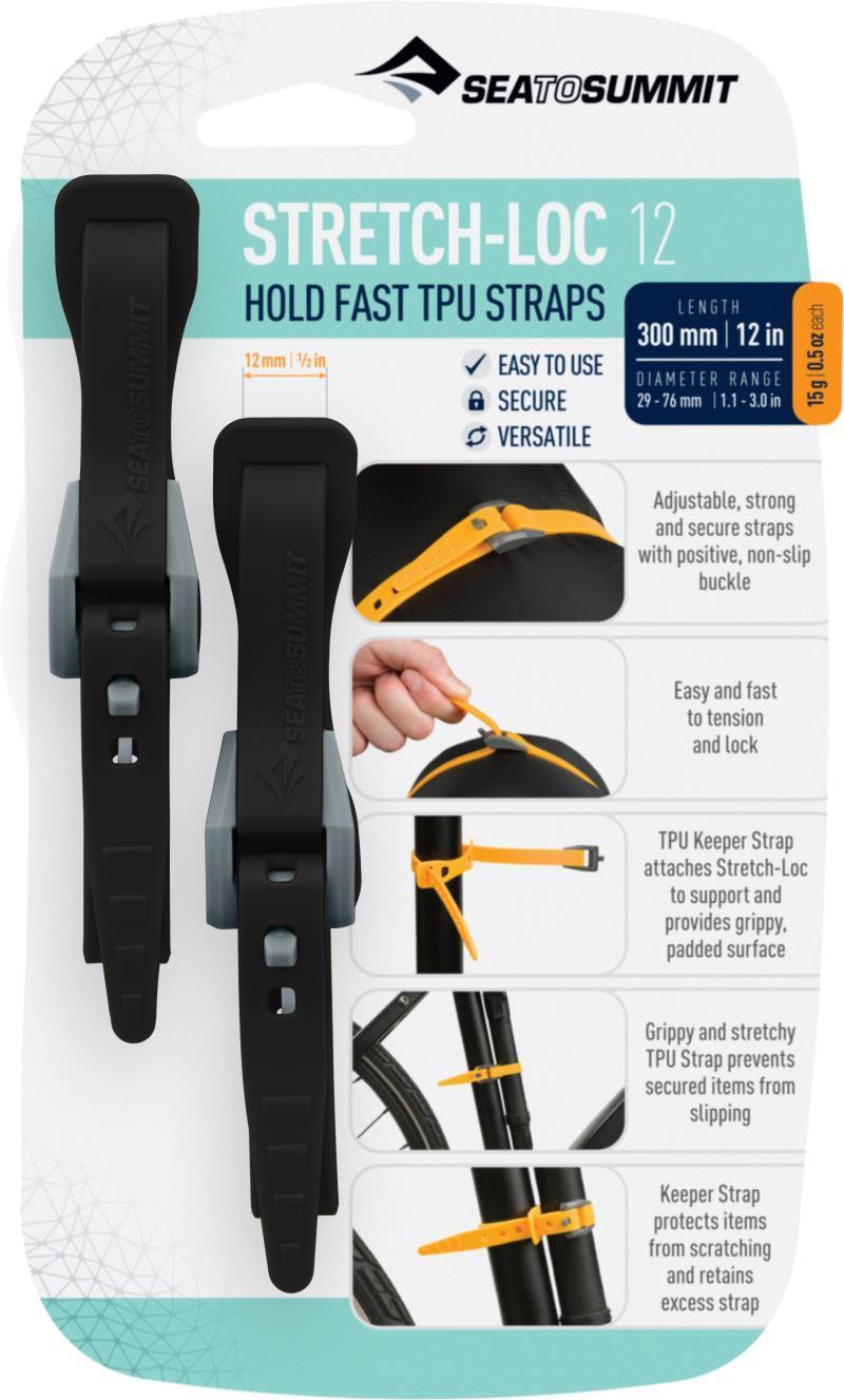 Stretch-Loc TPU Straps 12 : 300 x 12mm (12 x 1/2") - 2 Pack - Black 1