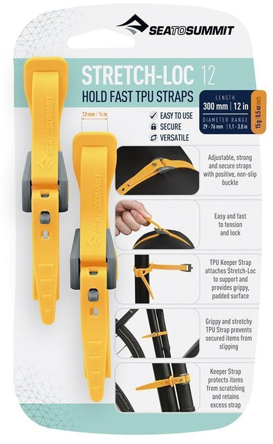 Stretch-Loc TPU Straps 12 : 300 x 12mm (12 x 1/2") - 2 Pack - Yellow 1