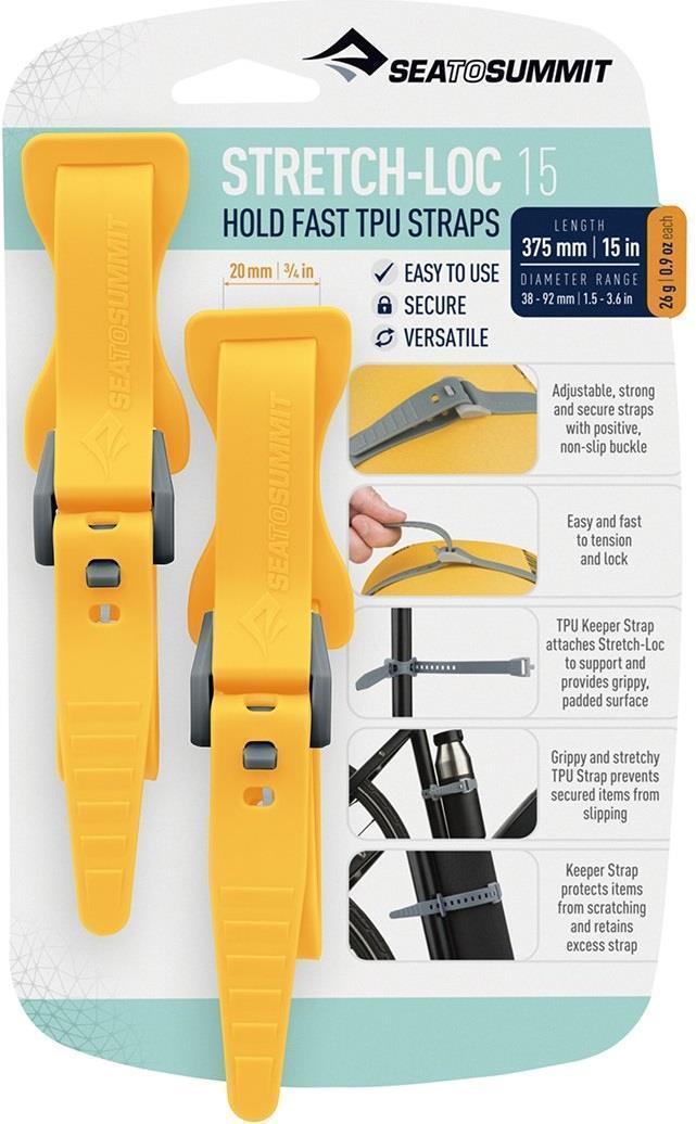 Stretch-Loc TPU Straps 15 : 375 x 20mm (15" x 3/4") - 2 Pack - Yellow 1