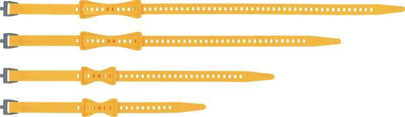 Stretch-Loc TPU Straps Set : All Sizes x 20mm (3/4") - 4 Pack - Yellow 2