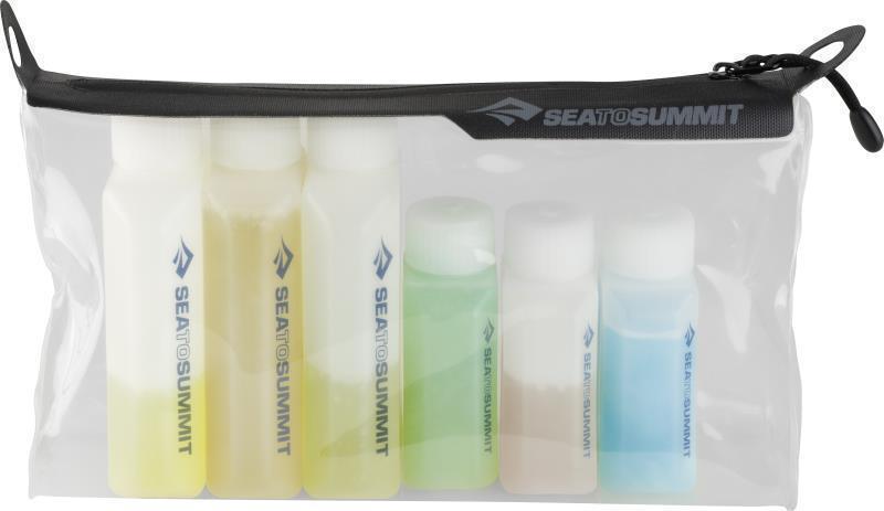 TPU Clear Zip Pouch with 6 Bottles - TSA Carry on Size - Not Applicable 1