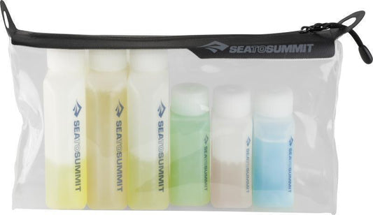 TPU Clear Zip Pouch with 6 Bottles - TSA Carry on Size - Not Applicable 1